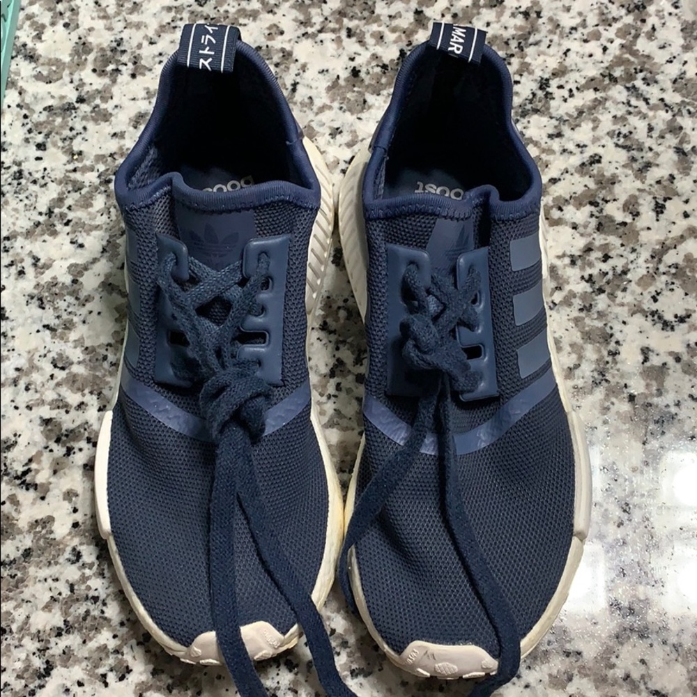 Navy blue adidas nmd